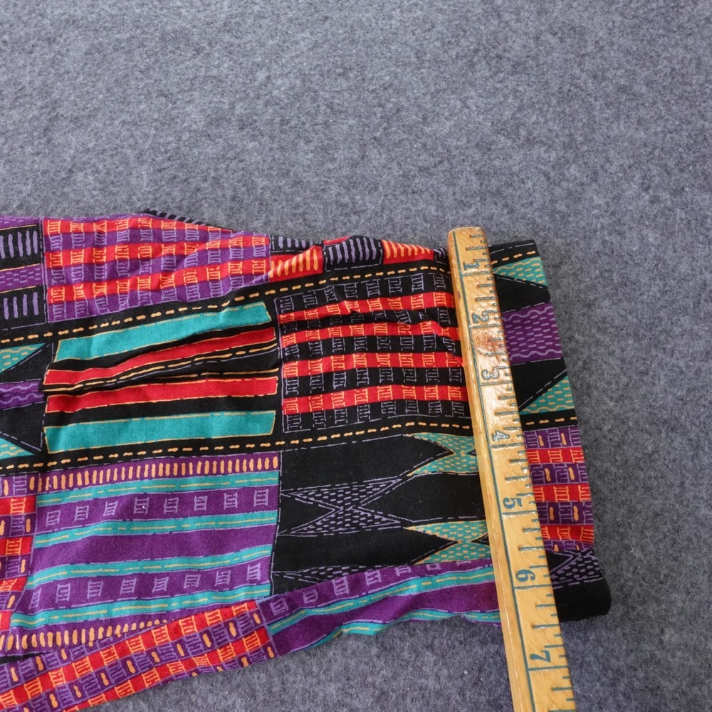 Vintage International Male Mens Large Geometric Abstract Print Cotton Pants 90s - Picture 7 of 8